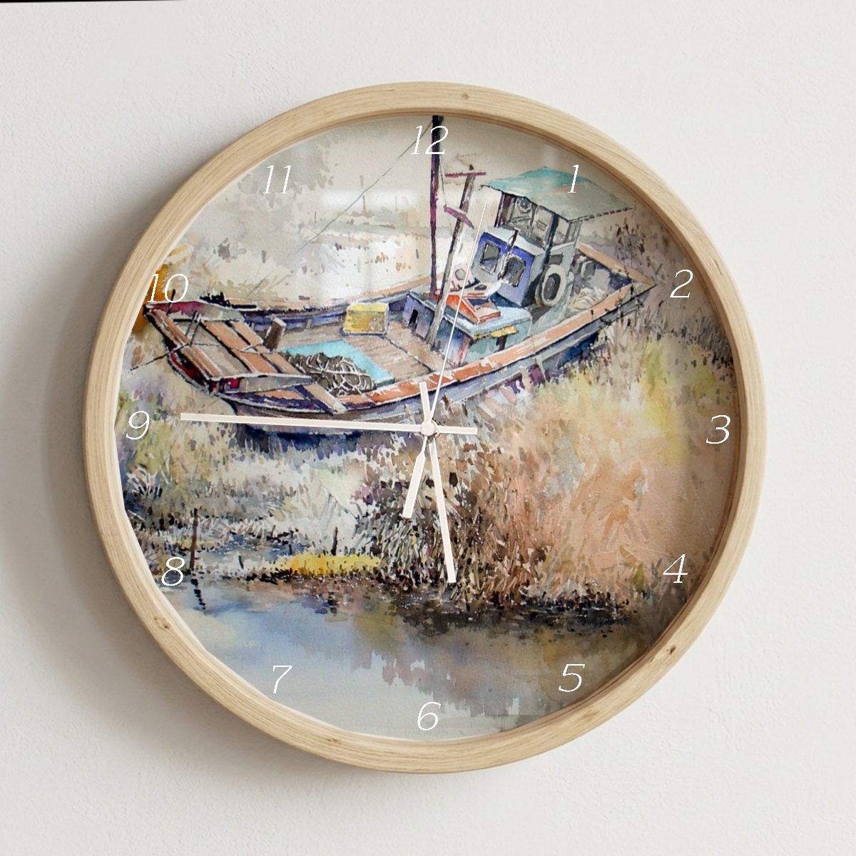 자작프레임벽시계 (32x32cm) (셀프 커스텀 에디션)